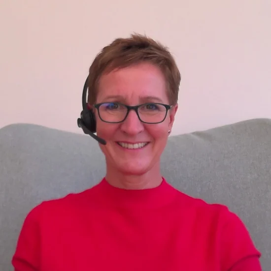 Carrie during an online counselling session - counsellor in Sittingbourne, Kent
