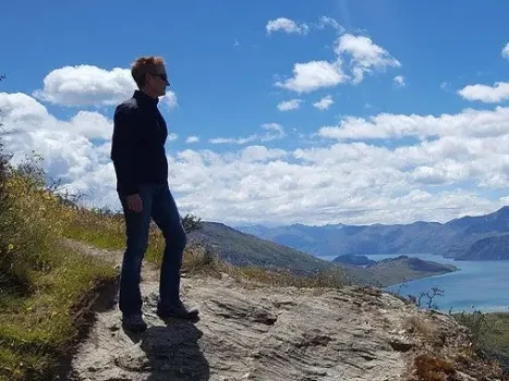 Carrie on a hike