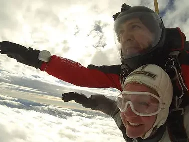 Carrie skydiving